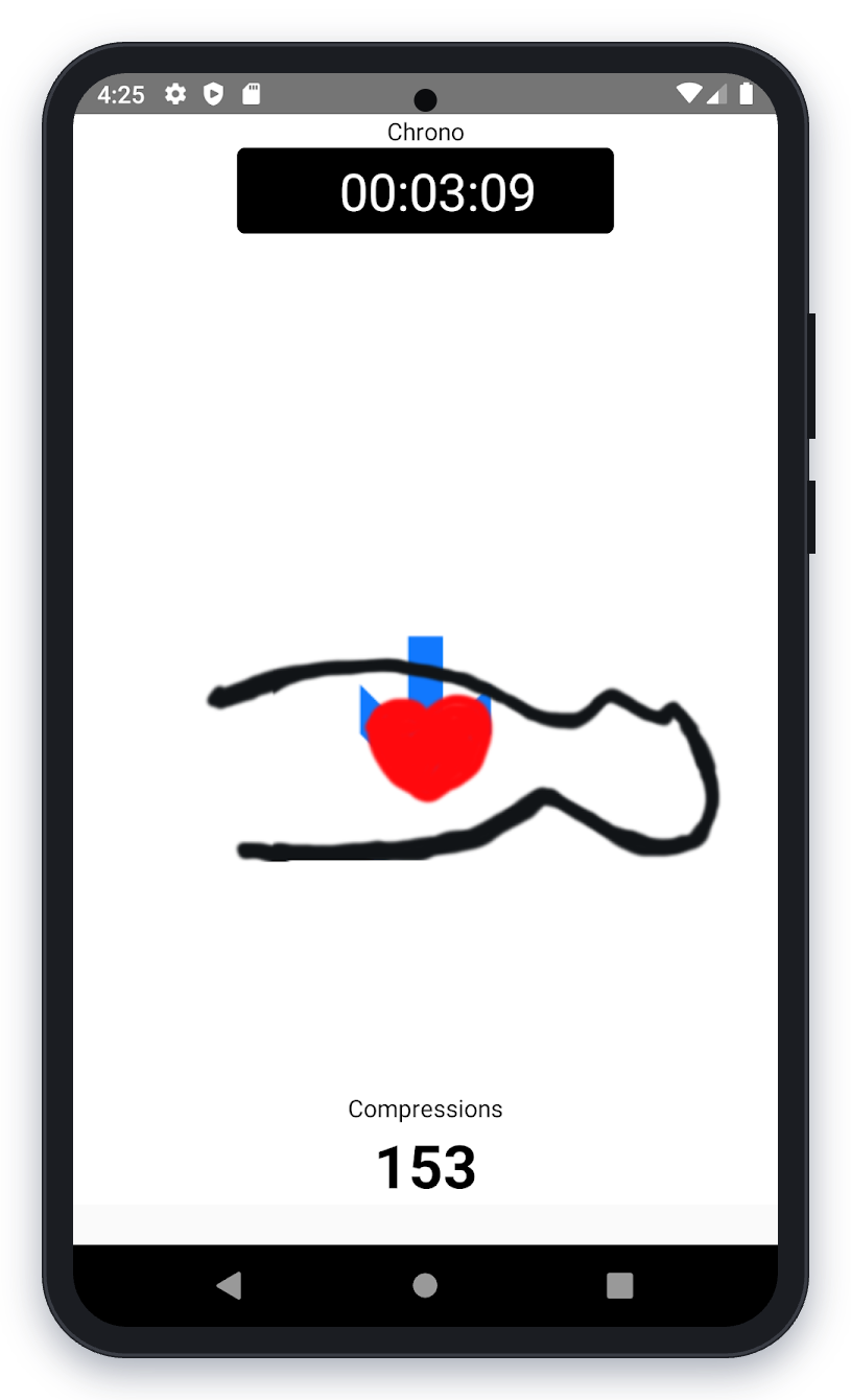L'application do110cpm sur un téléphone Android
